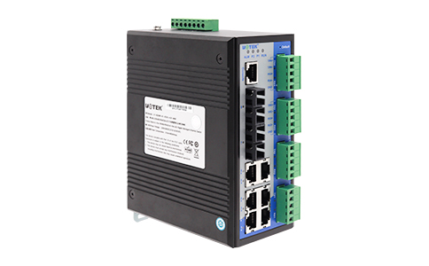 工業(yè)網(wǎng)絡(luò)交換機(jī)_UT-65208F系列 帶串口網(wǎng)管型以太網(wǎng)交換機(jī)